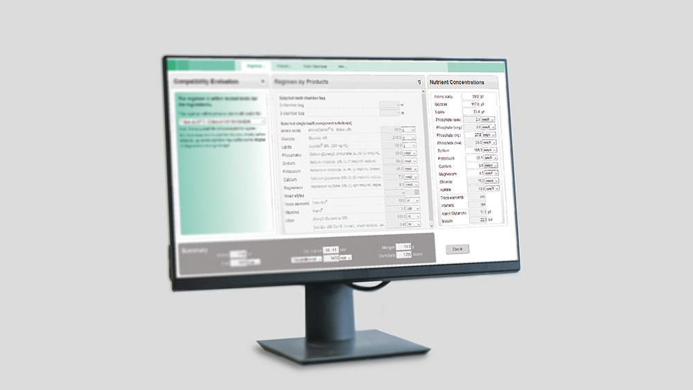 Mye data vises på en skjerm